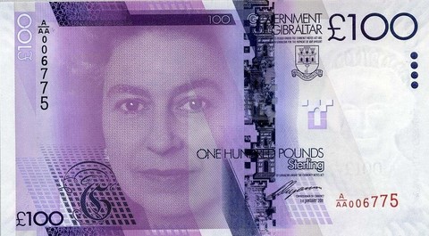 £100 Gibralter note